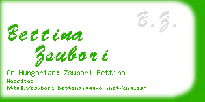 bettina zsubori business card
